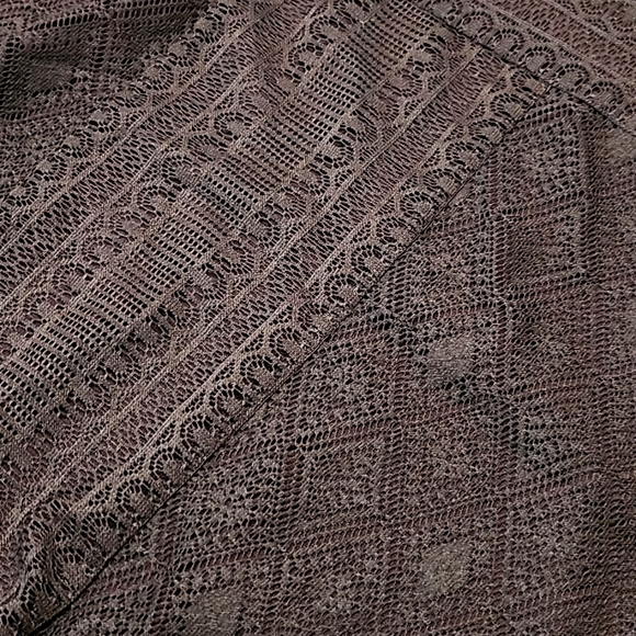 Max Studio Women's Size Small Black Sheer Lace Short Sleeve Top - Picture 3 of 5